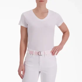 Cinturón de tela con estampado del logotipo y anilla en D para mujer Cinturón de tela con estampado del logotipo y anilla en D para mujer