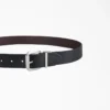 Cinturón reversible con hebilla de rodillo para mujer