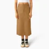 Falda midi cargo de lona de algodón para mujer
