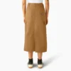 Falda midi cargo de lona de algodón para mujer