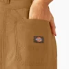 Falda midi cargo de lona de algodón para mujer