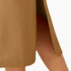 Falda midi cargo de lona de algodón para mujer