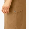 Falda midi cargo de lona de algodón para mujer