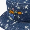 Gorra de pintor de denim blanqueado Brain Dead