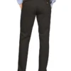 Pantalones caqui de corte ajustado y pierna cónica con frente liso