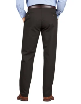 Pantalones caqui de corte recto y pierna estrecha con frente liso Pantalones caqui de corte recto y pierna estrecha con frente liso