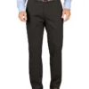 Pantalones caqui de corte relajado, pierna cónica y cintura cómoda