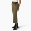 Pantalones cargo cropped de corte holgado con costuras en contraste para mujer Pantalones cargo cropped de corte holgado con costuras en contraste para mujer