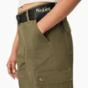 Pantalones cargo cropped de corte holgado con costuras en contraste para mujer Pantalones cargo cropped de corte holgado con costuras en contraste para mujer