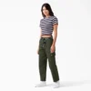 Pantalones cargo de corte relajado y largo recortado para mujer Pantalones cargo de corte relajado y largo recortado para mujer