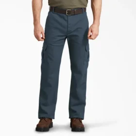 Pantalones cargo de lona con corte regular flexible