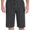 Pantalones cortos a cuadros de 13″ con corte regular y bolsillos multiusos