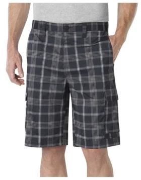 Pantalones cortos cargo a cuadros de corte holgado Performance Flex de 28 cm