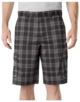 Pantalones cortos cargo a cuadros de corte holgado Performance Flex de 28 cm