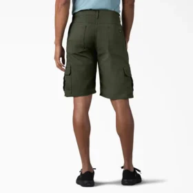 Pantalones cortos cargo de algodón de 28 cm con corte holgado y elástico