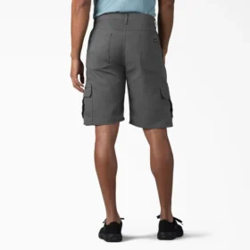 Pantalones cortos cargo de algodón de 28 cm con corte holgado y elástico