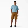 Pantalones cortos cargo de algodón de 28 cm con corte holgado y elástico