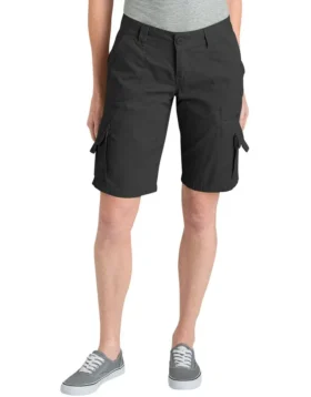 Pantalones cortos cargo de algodón de corte holgado de 28 cm para mujer