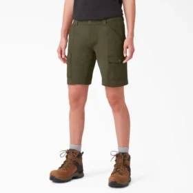 Pantalones cortos cargo de corte ajustado y refrescantes para mujer, 25 cm
