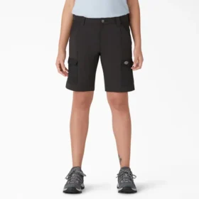 Pantalones cortos cargo de corte ajustado y refrescantes para mujer, 25 cm