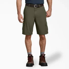 Pantalones cortos cargo de corte holgado con tejido ripstop, 28 cm