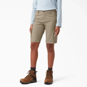 Pantalones cortos cargo ripstop para mujer, 23 cm