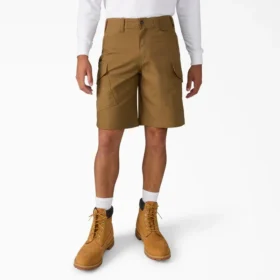 Pantalones cortos cargo Tradebuilt de lona de algodón, 28 cm