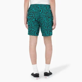 Pantalones cortos con cordón de ajuste moderno y estampado de cebra, 15 cm