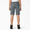 Pantalones cortos de carpintero de corte holgado con rayas Hickory para mujer, 28 cm