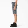 Pantalones cortos de carpintero de corte holgado con rayas Hickory para mujer, 28 cm