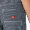 Pantalones cortos de carpintero de corte holgado con rayas Hickory para mujer, 28 cm