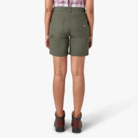 Pantalones cortos de carpintero de lona para mujer, 18 cm