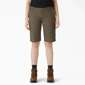 Pantalones cortos de carpintero Duck de corte holgado para mujer, 28 cm