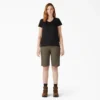 Pantalones cortos de carpintero Duck de corte holgado para mujer, 28 cm Pantalones cortos de carpintero Duck de corte holgado para mujer, 28 cm