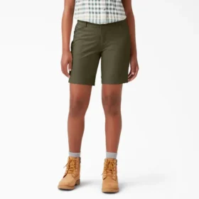 Pantalones cortos de corte holgado y efecto refrescante para mujer, 23 cm