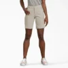 Pantalones cortos de corte holgado y efecto refrescante para mujer, 23 cm