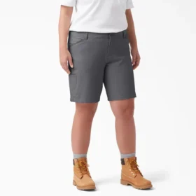 Pantalones cortos de corte holgado y refrescantes para mujer, talla grande, 23 cm