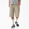 Pantalones cortos de lona de carpintero desgastados y holgados, 33 cm
