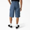Pantalones cortos de lona de carpintero desgastados y holgados, 33 cm