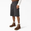 Pantalones cortos de lona de carpintero desgastados y holgados, 33 cm