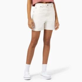 Pantalones cortos de lona para mujer, corte regular, 12,7 cm