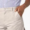 Pantalones cortos de pintor en jacquard tonal, 28 cm Pantalones cortos de pintor en jacquard tonal, 28 cm