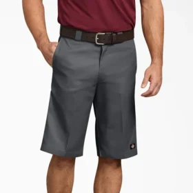 Pantalones cortos de trabajo de corte holgado con bolsillos multiusos, 33 cm