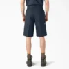 Pantalones cortos de trabajo de corte holgado y frente liso, 33 cm