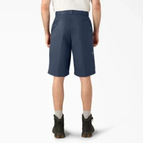 Pantalones cortos de trabajo de corte holgado y frente liso, 33 cm