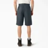 Pantalones cortos de trabajo de corte holgado y frente liso, 33 cm Pantalones cortos de trabajo de corte holgado y frente liso, 33 cm