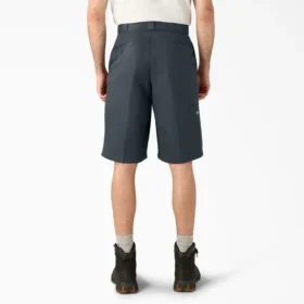 Pantalones cortos de trabajo de corte holgado y frente liso, 33 cm