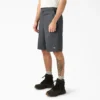 Pantalones cortos de trabajo de corte holgado y frente liso, 33 cm