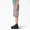 Pantalones cortos de trabajo de corte holgado y frente liso, 33 cm