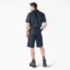 Pantalones cortos de trabajo de corte holgado y frente liso, 33 cm